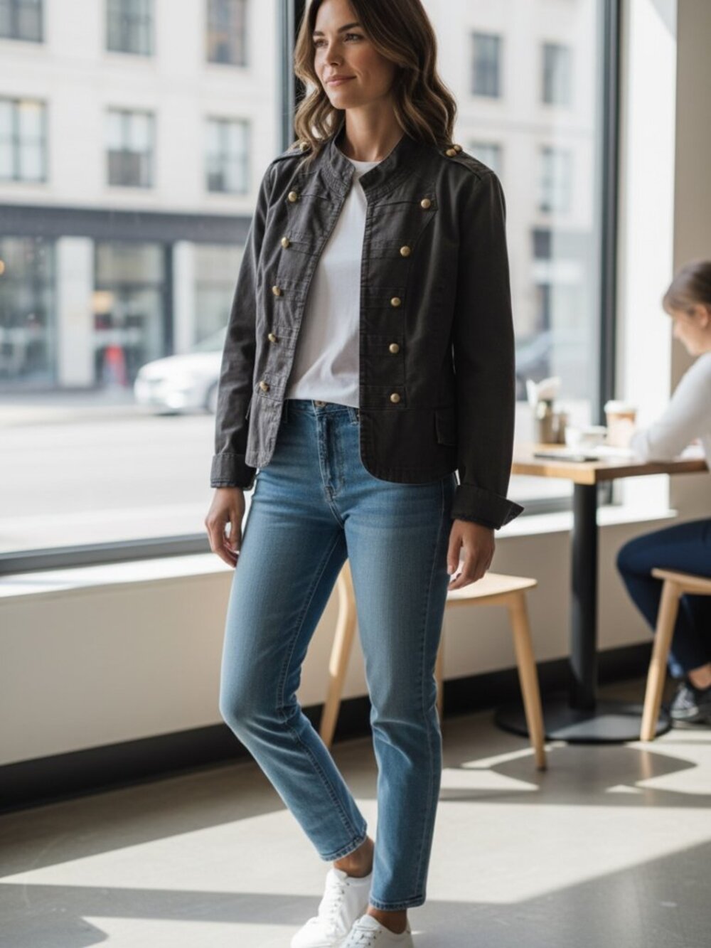 Periscope Brand Double-Row Button Jacket Vintage S